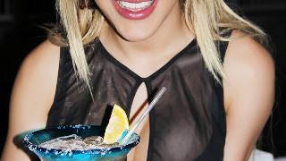 Drunk TS Karla Carrillo teases with her AMAZING BODY and pleases with her TITS